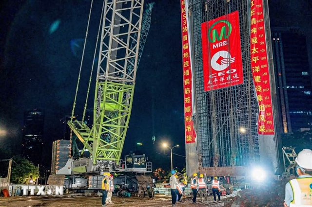 Underground construction of Metro Line 5 advanced with first steel cage installation